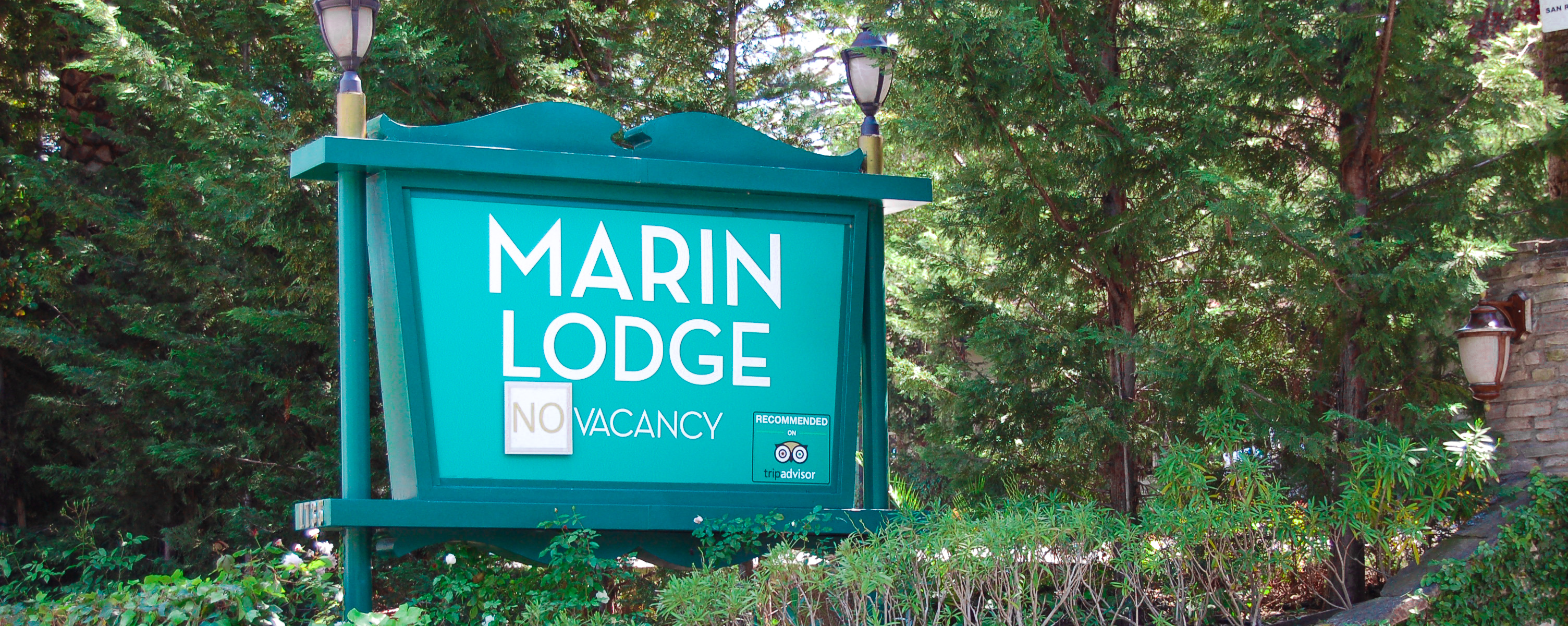 The main sign of the Marin Lodge